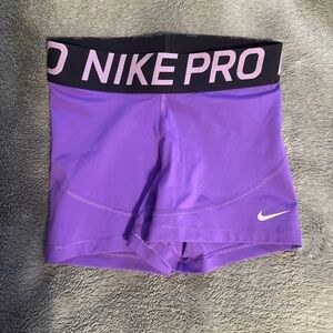 Nike Pro Women's Violet Athletic Shorts Never worn before